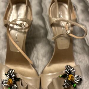 Casadei Heels with Embellished Floral Design Sz 11